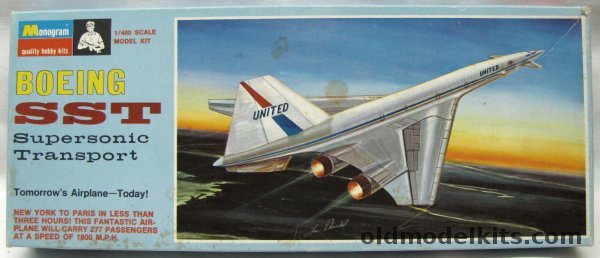 Monogram 1/400 Boeing 2707-200 SST United Airlines, PA211-100 plastic model kit